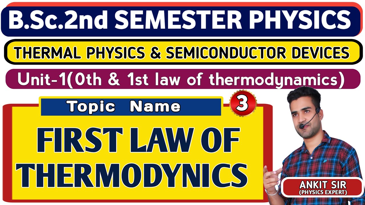 |L3| First Law of Thermodynamics | Thermal Physics and Semiconductor devices | 2nd semester Physics