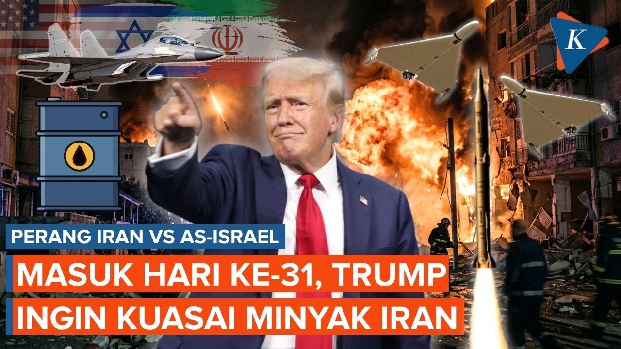 Hari ke-31 Perang: Trump Ingin Ambil Minyak Iran, Rudal IRGC Hantam Israel