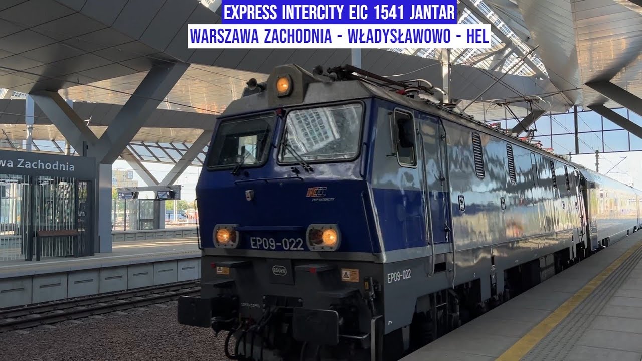 Pociąg Express InterCity EIC 1541 JANTAR Warszawa Zachodnia - Władysławowo - Hel Tanie Kolejowanie