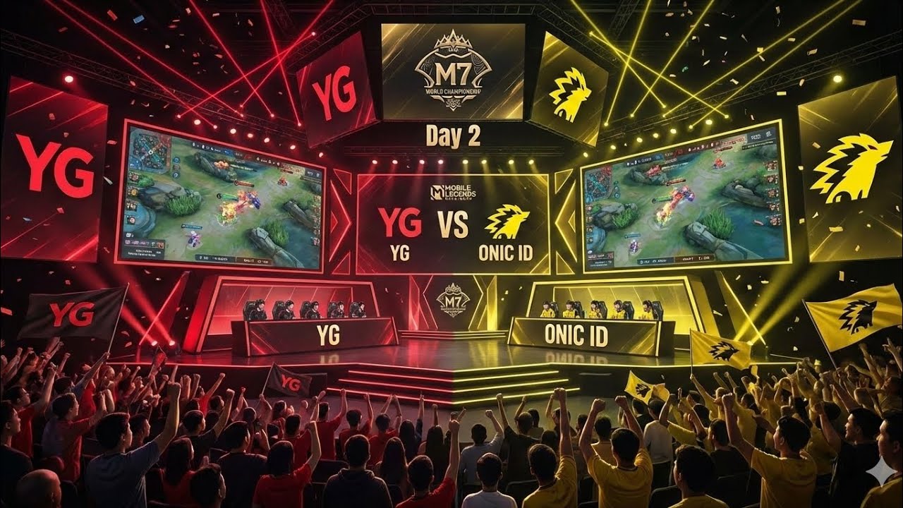 MLBB M7 World championship 2026 Day 2.       [yangon galacticos 🇲🇲 vs 🇮🇩onic id ] 