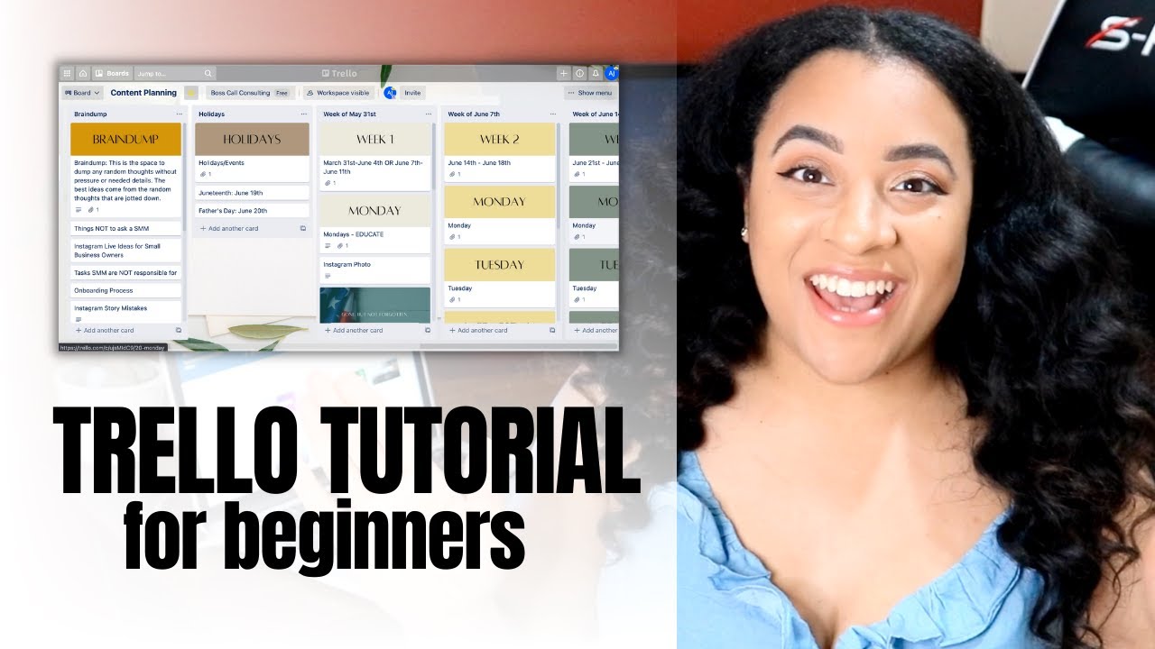 HOW TO USE TRELLO FOR BEGINNERS + Content Calendar for a MONTH!