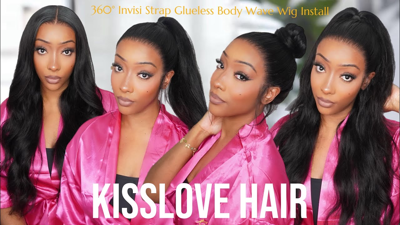 🚫 Baby Hairs Clean Install | Glueless Invisi-Drawstring 360 Lace Wig Body Wave | Ft. Kisslove Hair