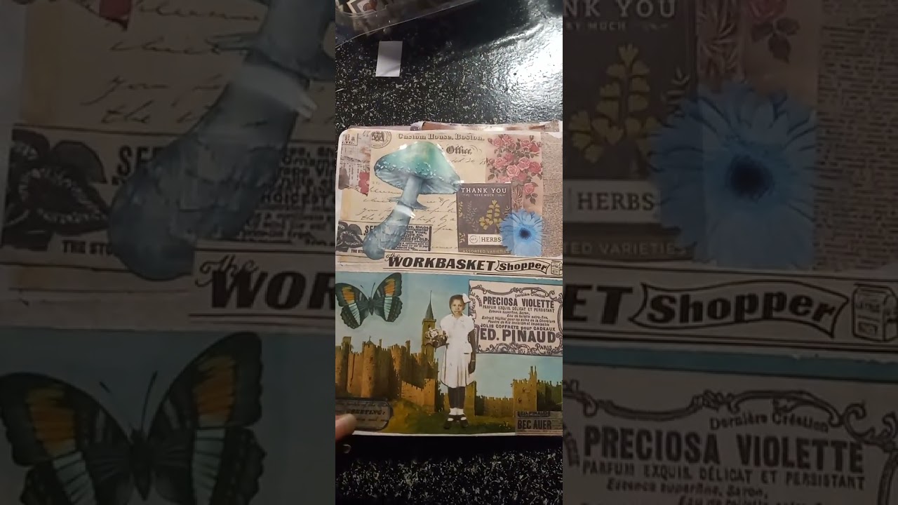 My first  attempt making a Glue book or collage book Flip through.  #1#collage #gluebooks #tim holtz