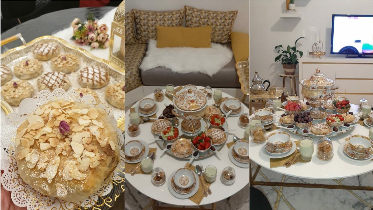 تنظيم طاولة فطور بطقم قديم ولكن بطريقة عصرية😍وصفة بسطيلات صغار لذاذ وورقة الفيلو مقرمشة😋