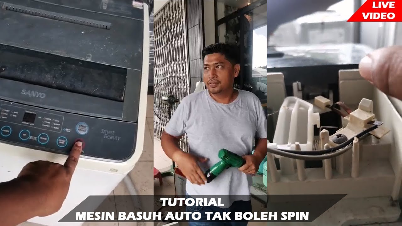 MESIN BASUH AUTO TAK BOLEH SPIN