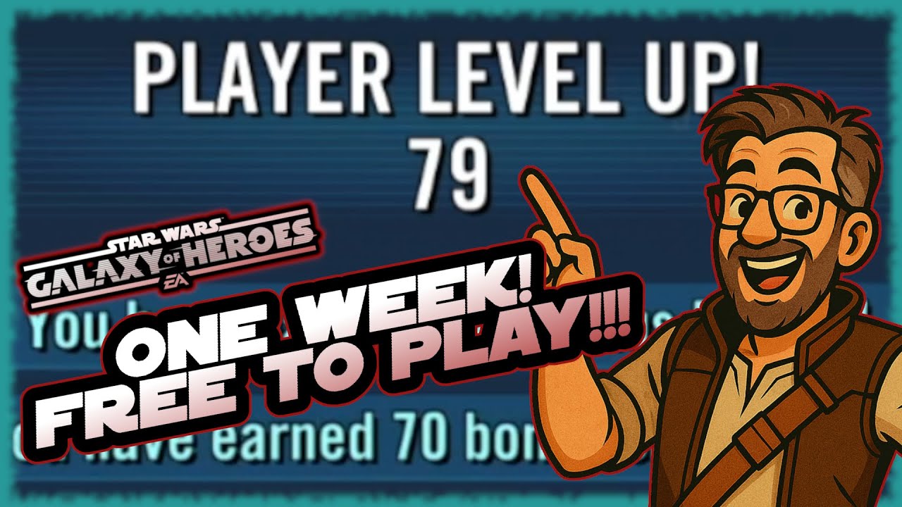 Невероятный прогресс в бесплатной игре за ОДНУ НЕДЕЛЮ, играя в Star Wars Galaxy of Heroes!!!