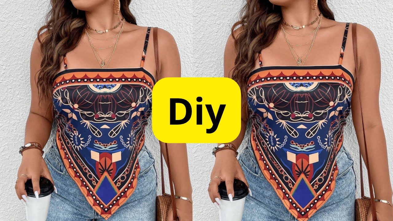 ✅Depois que aprendi nunca mais comprei ✅blusa triângulo muito fácil sem molde
