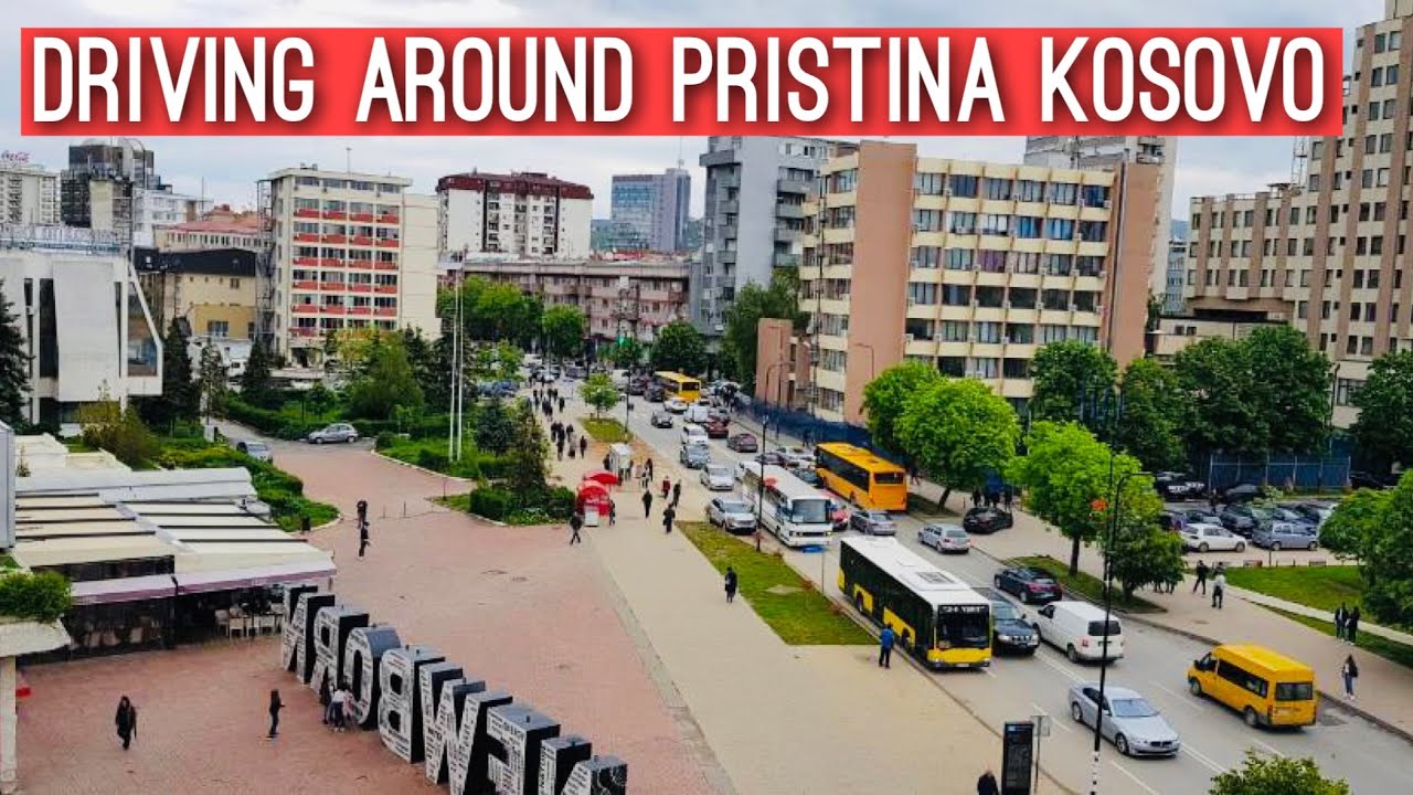 PRISTINA Kosovo A driving tour of the city