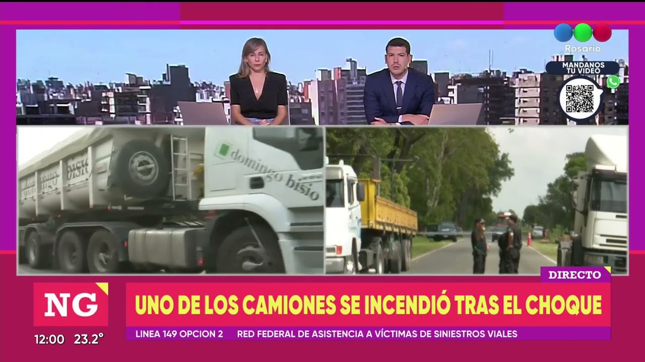 trabajan para retirar los camiones de la 33 - TELEFE ROSARIO