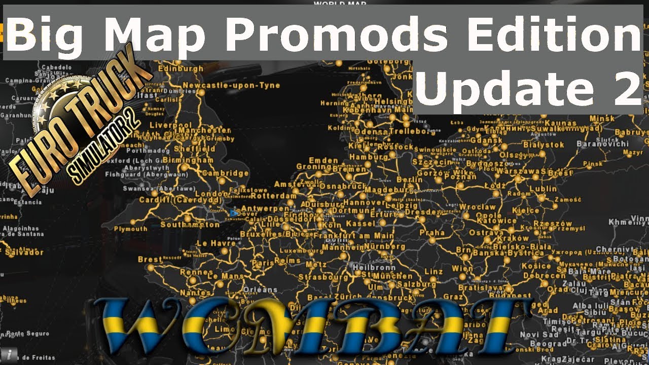 ETS2 1.32 - Big Map for Promods Update 2 - Adding Poland Rebuilding 2.2 and removing(!) Promzona