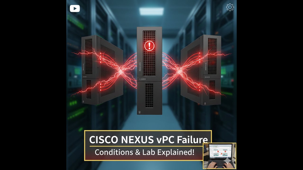 Cisco Nexus vPC Failure Scenarios Explained with Lab - CCNA, CCNP Tutorial 