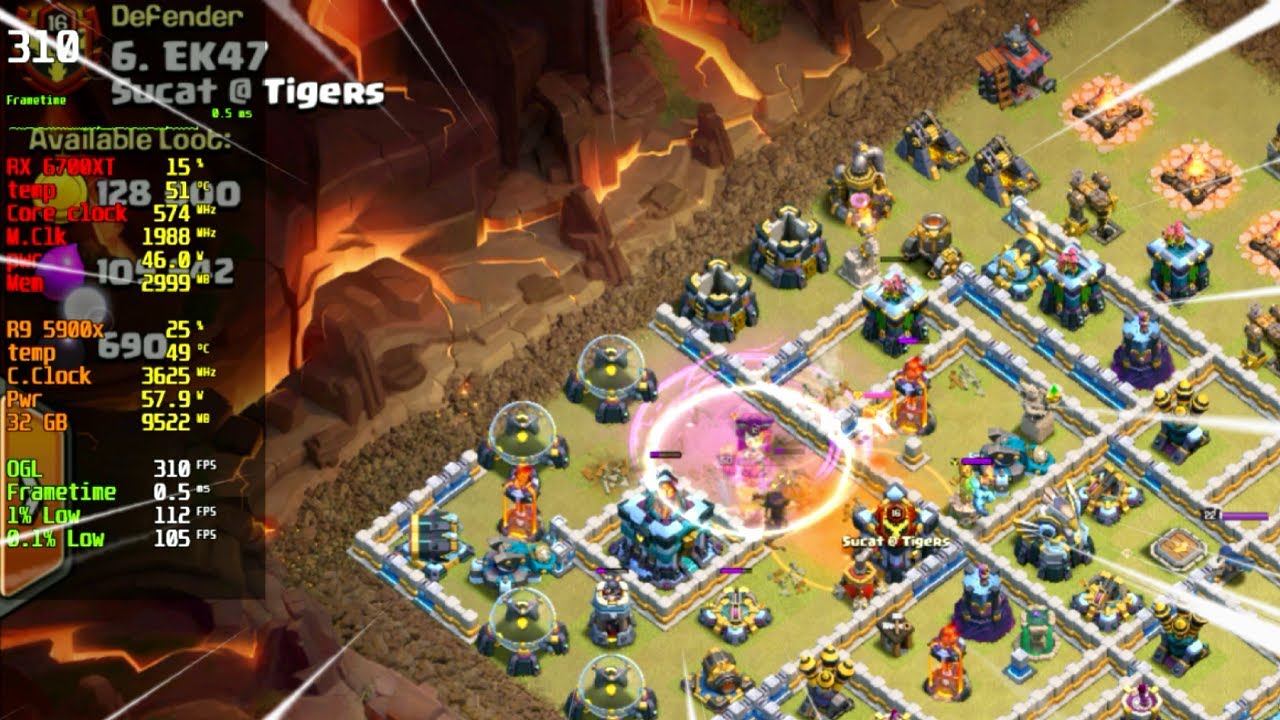Running CLASH OF CLANS at 300 FPS