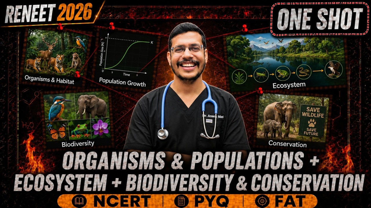 Complete Ecology in One Shot | Re NEET 2026 | NCERT + PYQ + FAT #reneet2026 #neetbiology #ecology