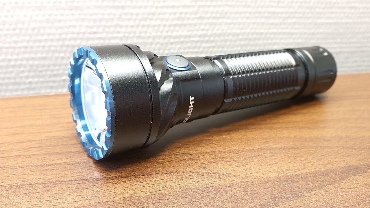 Olight Freyr tactical LED flashlight with 4 beam colors (white, red, green, blue)