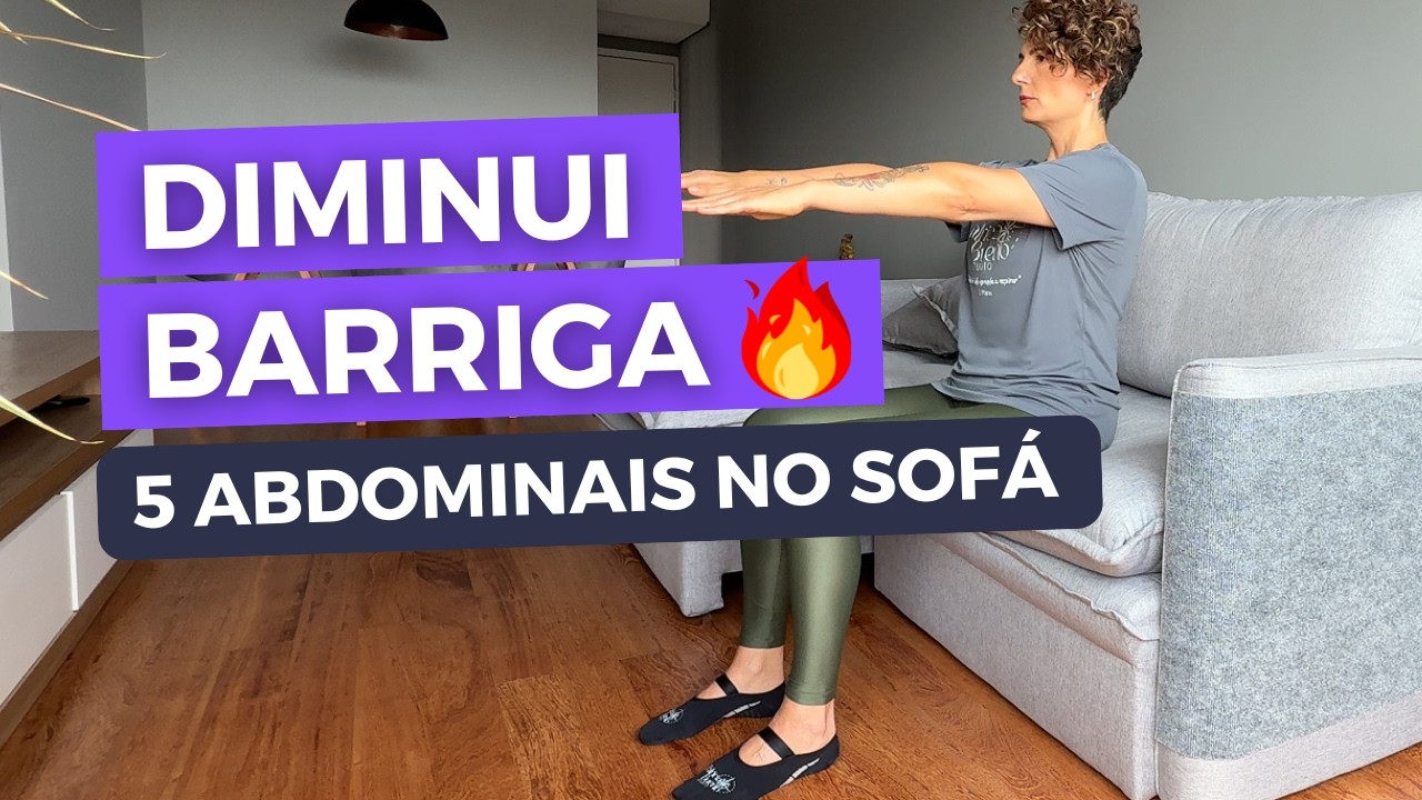 Treino de 5 Minutos para DIMINUIR A BARRIGA com Pilates no Sofá