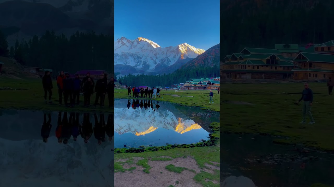 Reflection lake fairy meadows nanga parbat  &mdash;-sunset  time