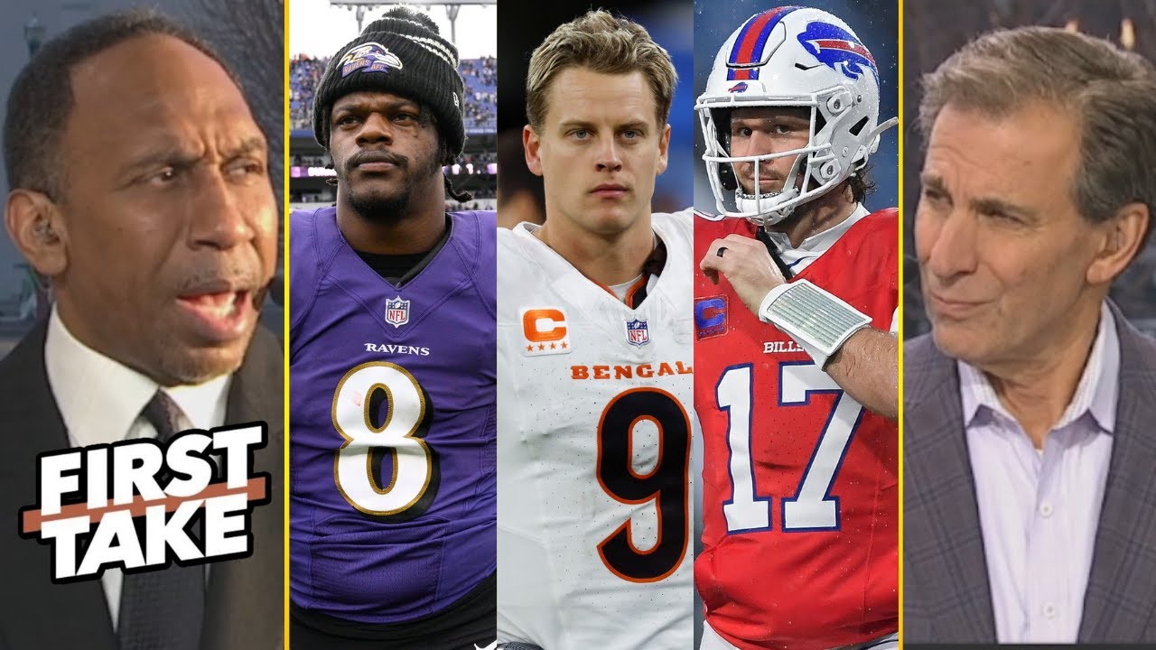 FIRST TAKE | Which QB will be in SB next: Jackson, Burrow or Allen? - Stephen A. & Mad Dog debate