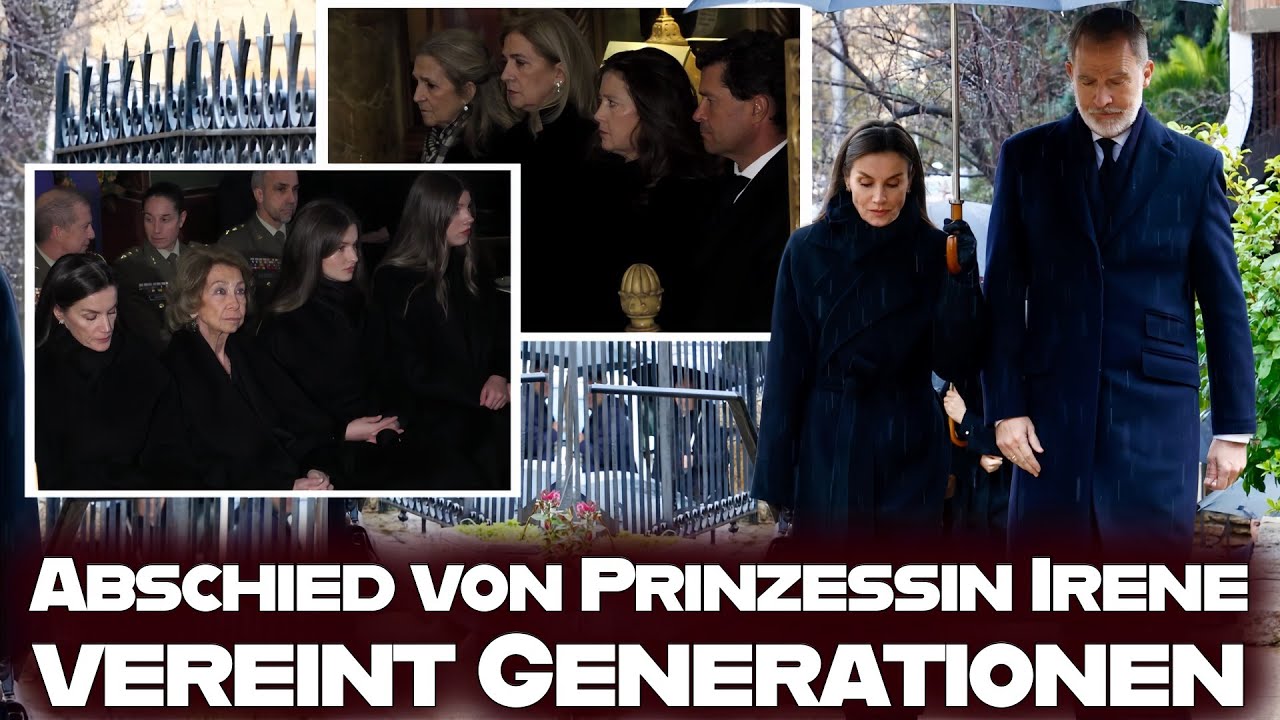 Abschied von Prinzessin Irene: Königin Sofía, Prinzessin Alexia & drei königliche Generationen