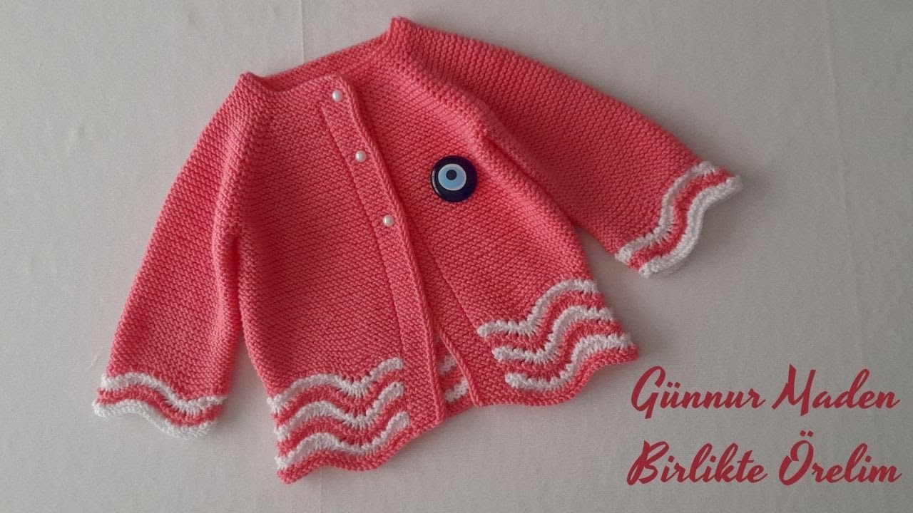 Karnıbahar Modeli Bebek Hırkası                 #bebekörgüleri #knitting #madenin_elişleri