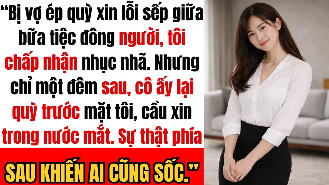 Cô ấy ra lệnh cho tôi: “Xin lỗi sếp của tôi, nếu không thì cút đi!” Tôi gật đầu. Sáng hôm sau,...