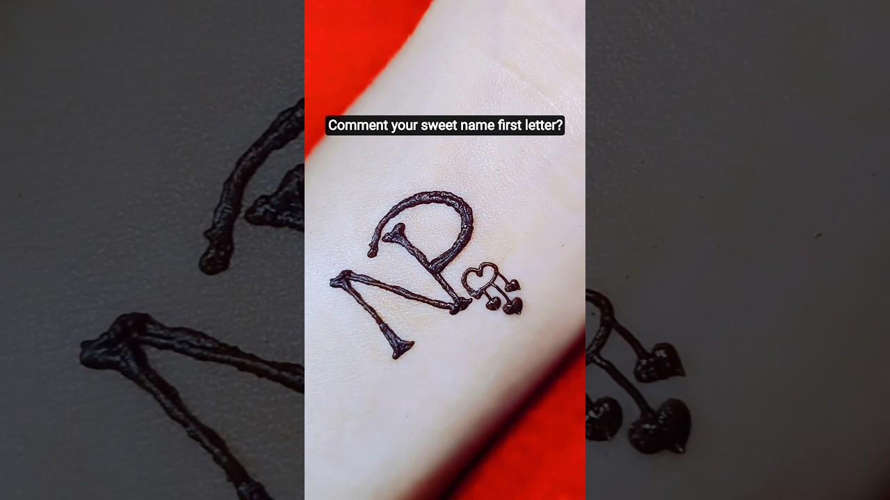NP Letter Mehndi Tattoo Design | Stylish Alphabet Mehndi Design for Hands#shorts #ytshorts
