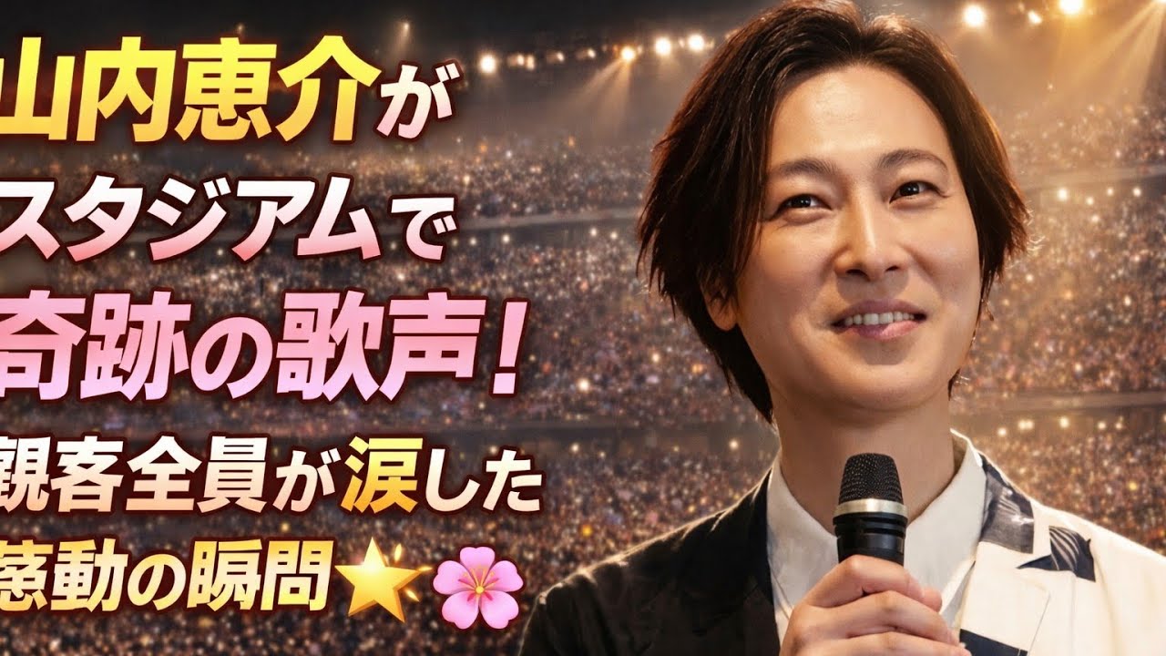 🎤 山内恵介 スタジアムで魂の熱唱！夜空に響く奇跡の歌声に日本中が感動✨🎶💖