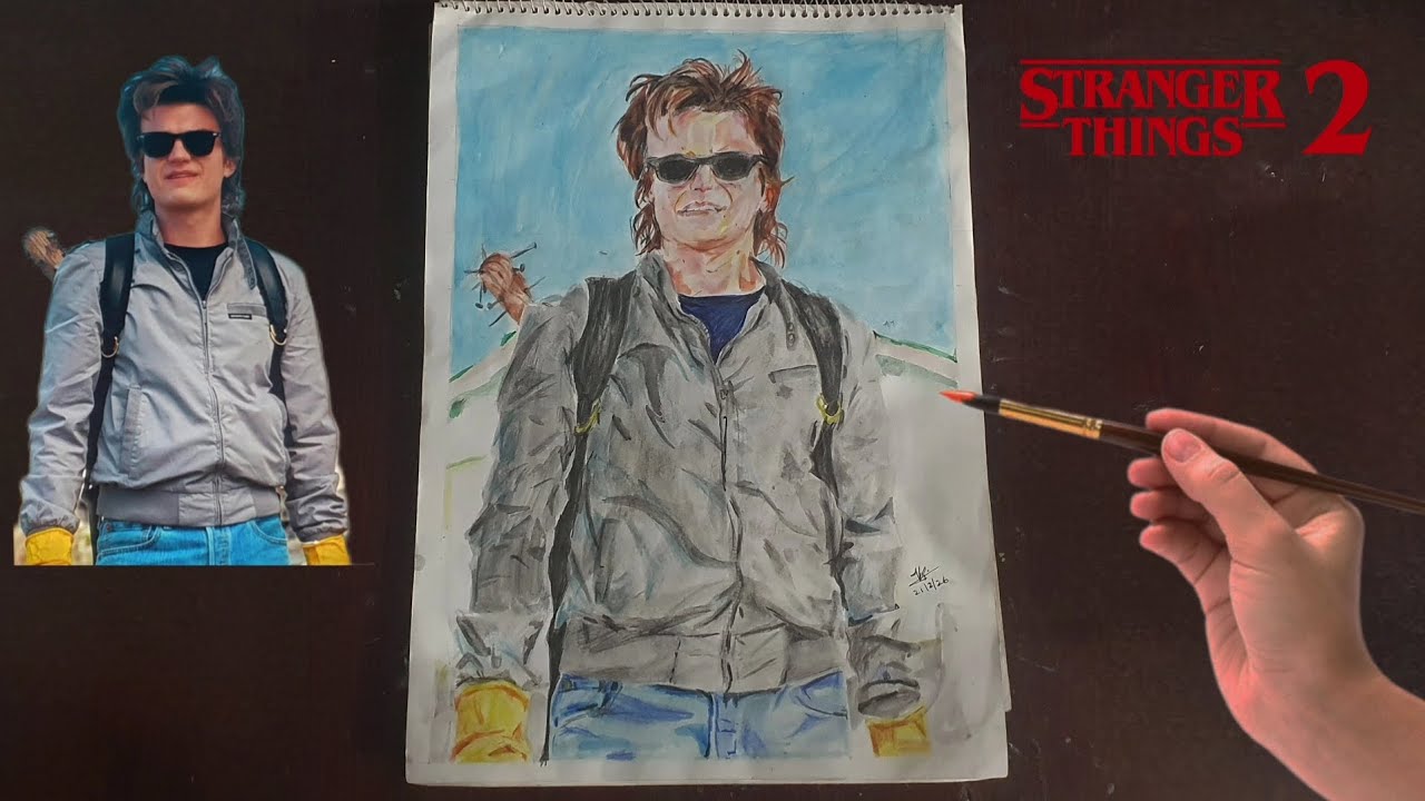 How I draw Steve Harrington, Drawing Steve, Joe Kerry, Stranger Things S2 | VIRAT CREATES