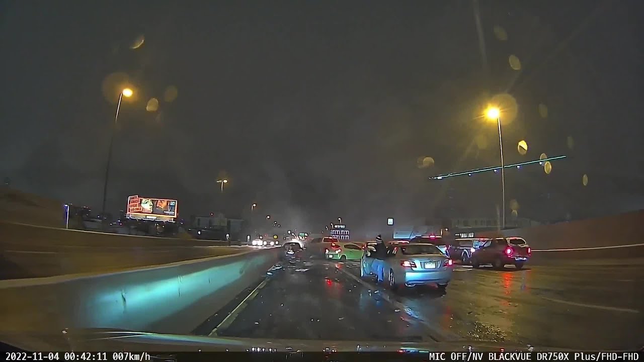 Dash camera video shows 100-car pileup in Denver