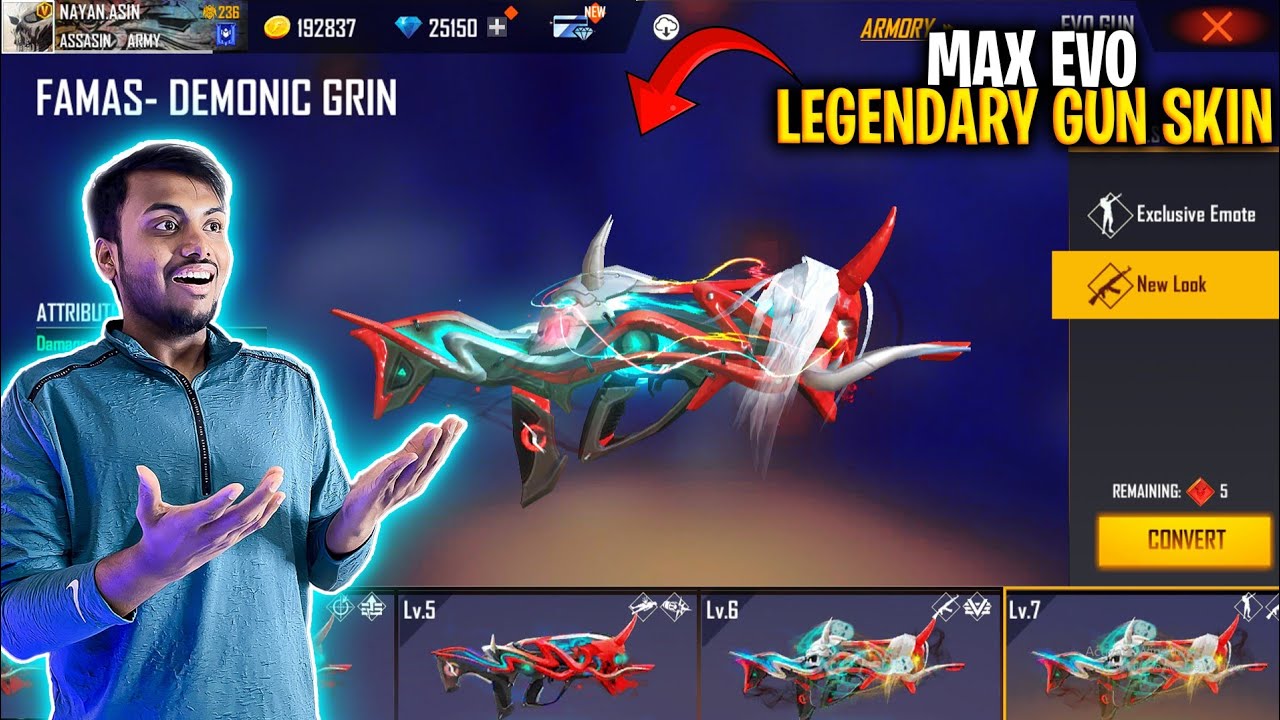 Legendary Evo Gun skin & Rare Bundles  Gifting to Brother 😍 - Garena Free Fire