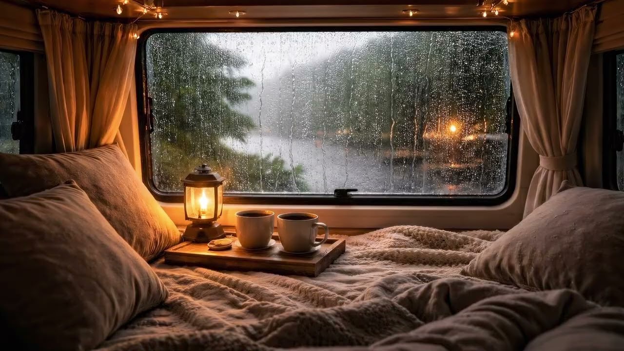 Rain Sounds and White Noise for Sleep (8 Hours) Heavy Rain Deep Sleep  下雨聲，白噪音，助眠（8小時）