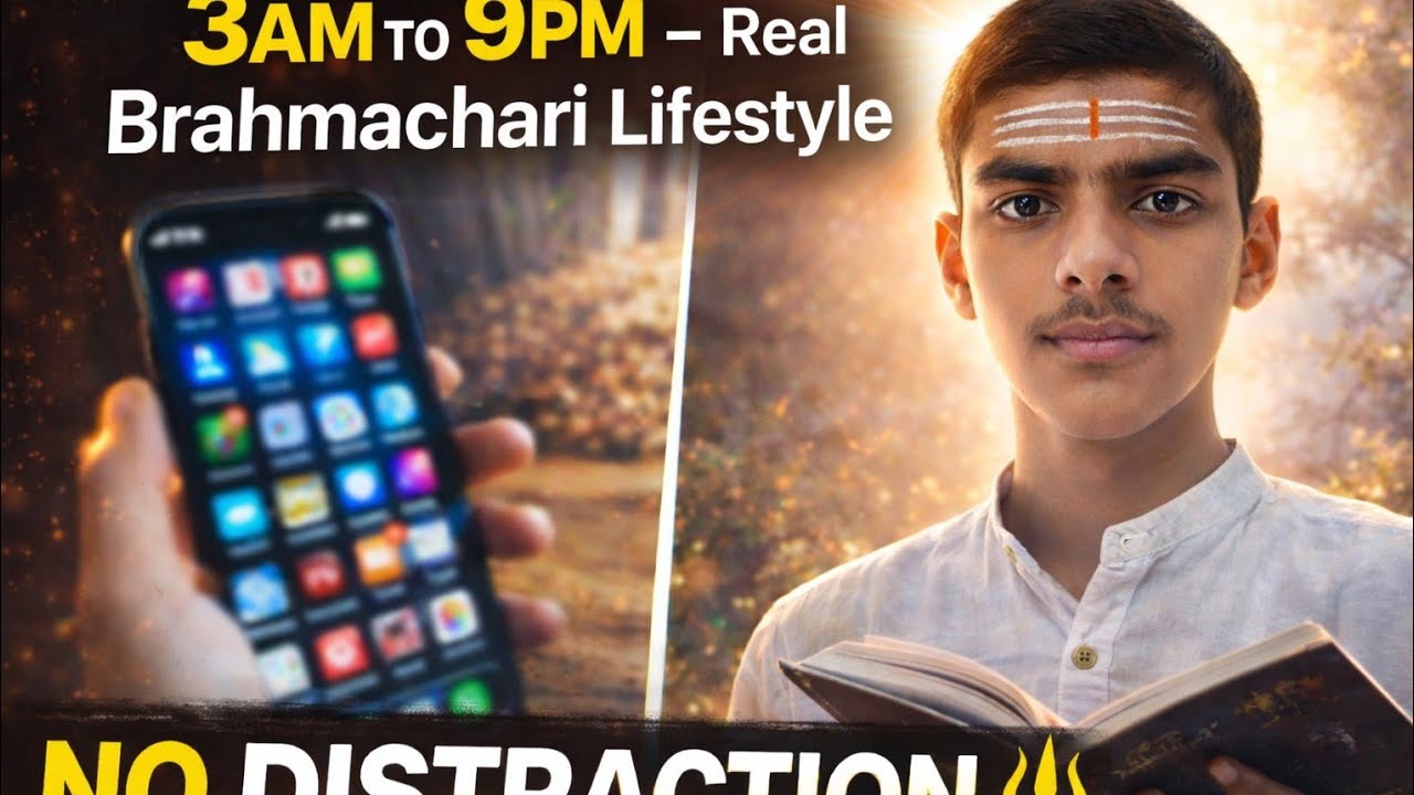 03AM to 09PM – Real Brahmachari Lifestyle 🔱 | No Distraction Challenge 