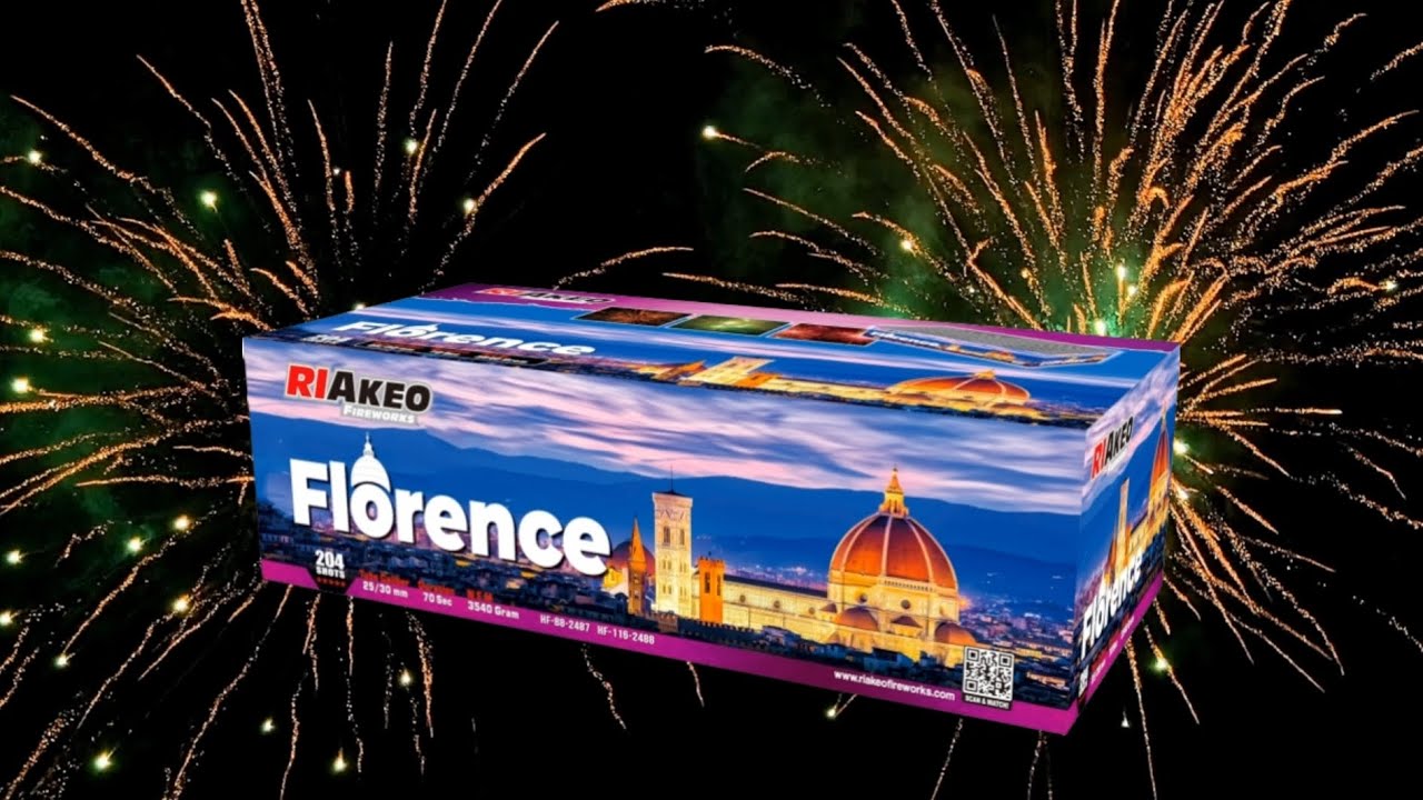 ZASKAKUJĄCY FINAŁ Wyrzutnia Złożona Florence HF-88-2487/HF-116-2488 Riakeo Fireworks 