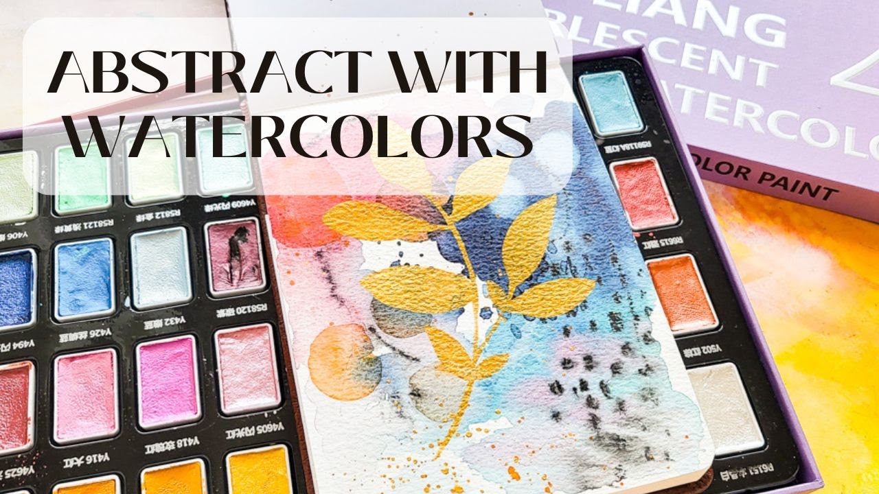 Let's play abstract with the NEW Mei Liang 48 metallic Watercolours