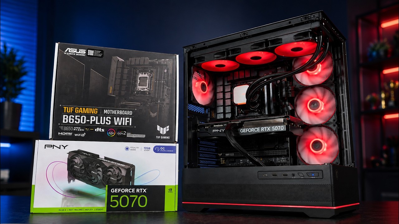 20 minutes of BUILDING a BEAUTIFUL Gaming PC | POV PC BUILD | Ryzen 7 7800X3D + RTX 5070