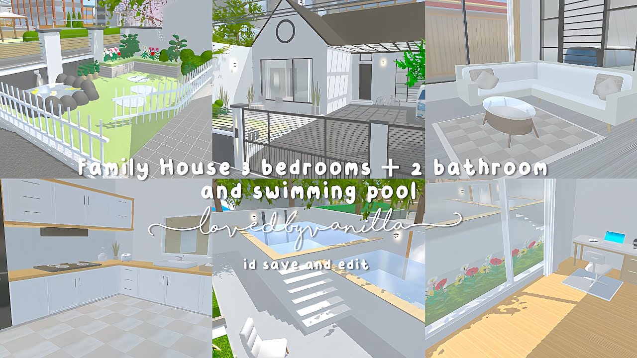 ۫ ꣑ৎ ·┊family house 3 bedrooms, 2 bathrooms and swimming pool ✽┊「 id save and edit 」┊sss ⁺ ִ ꕀ
