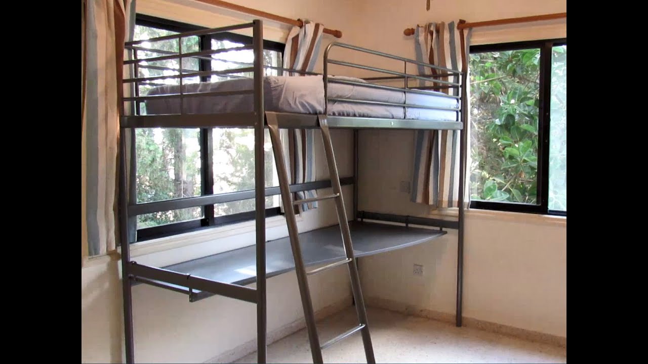 Loft bed IKEA SVARTA with table. How To Assemble