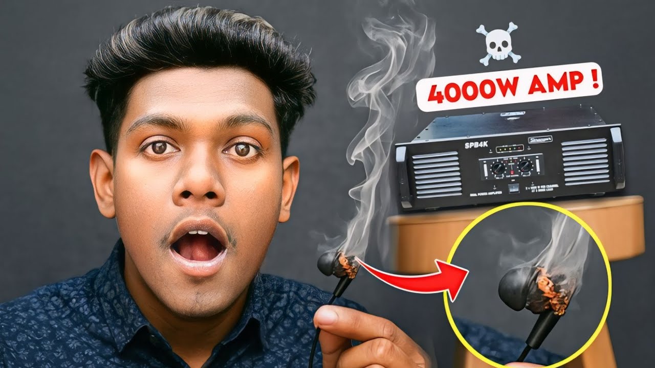 Earphone Vs 6000W Amplifier – Real Desi Experiment! 🔥