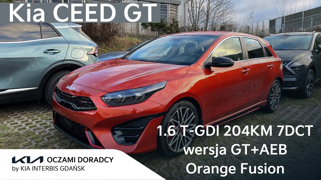 Kia CEED GT [1.6 T-GDI 204KM 7DCT] wersja GT z pakietem AEB w kolorze ORANGE FUSION | 4K