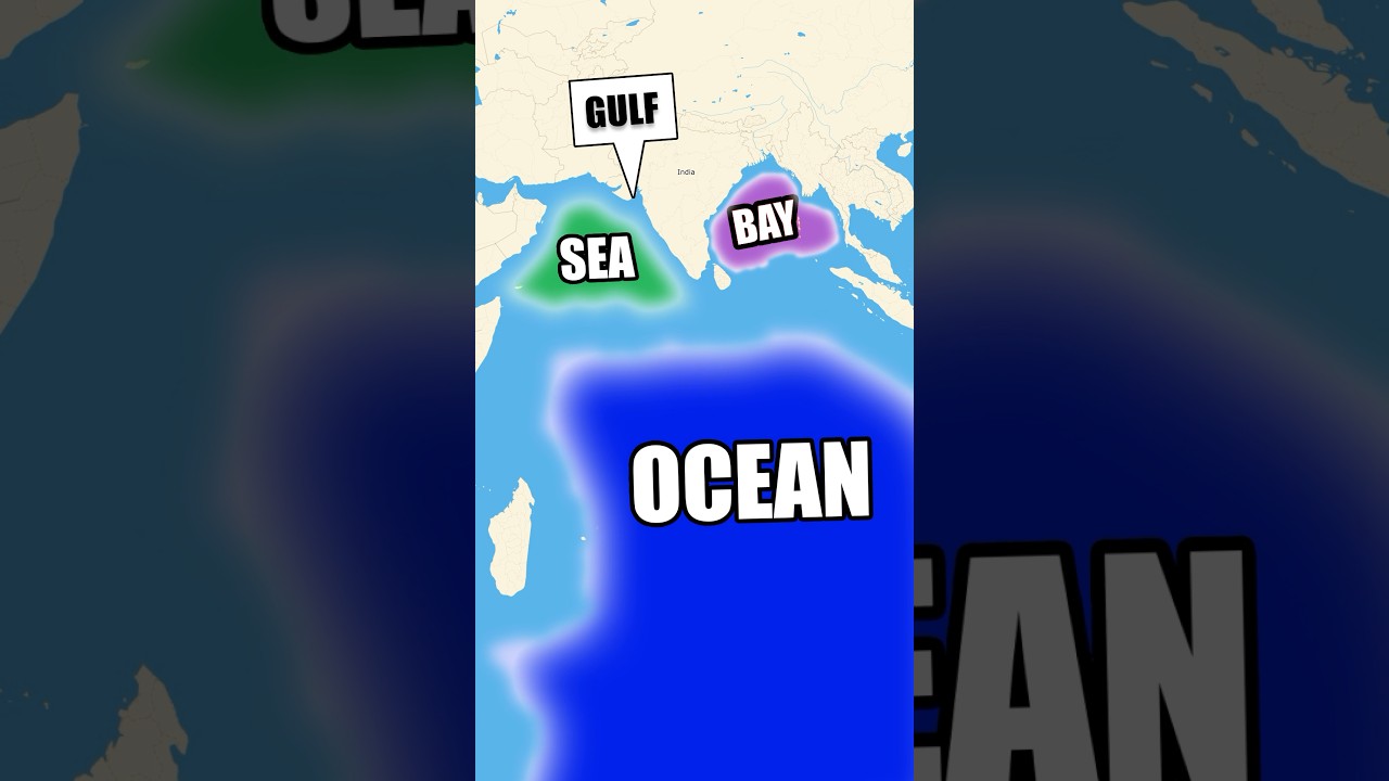 Ocean , Bay, Gulf and Sea ?? #youtubeshorts