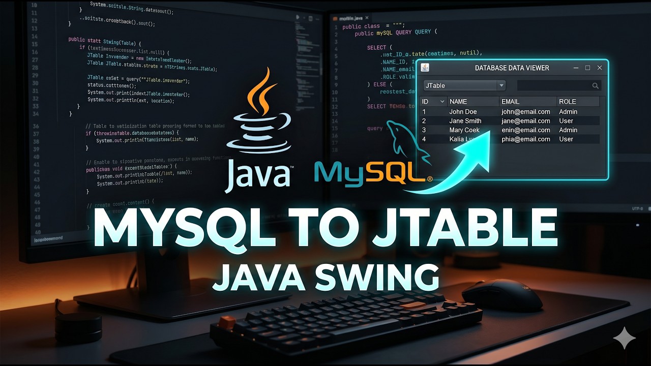 how to fetch data from mysql and display in java using swing