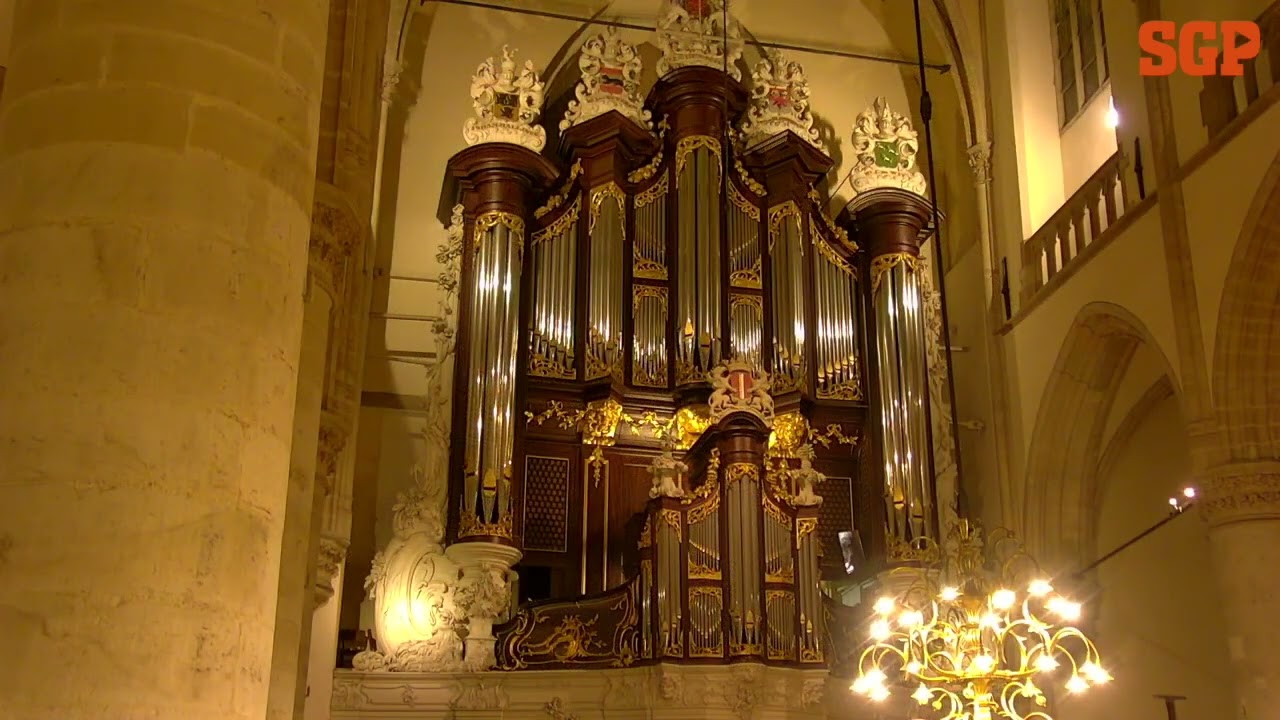Improvisatie en samenzang psalm 68 vers 10, 14 en 16 | Kam-orgel - Grote Kerk te Dordrecht.