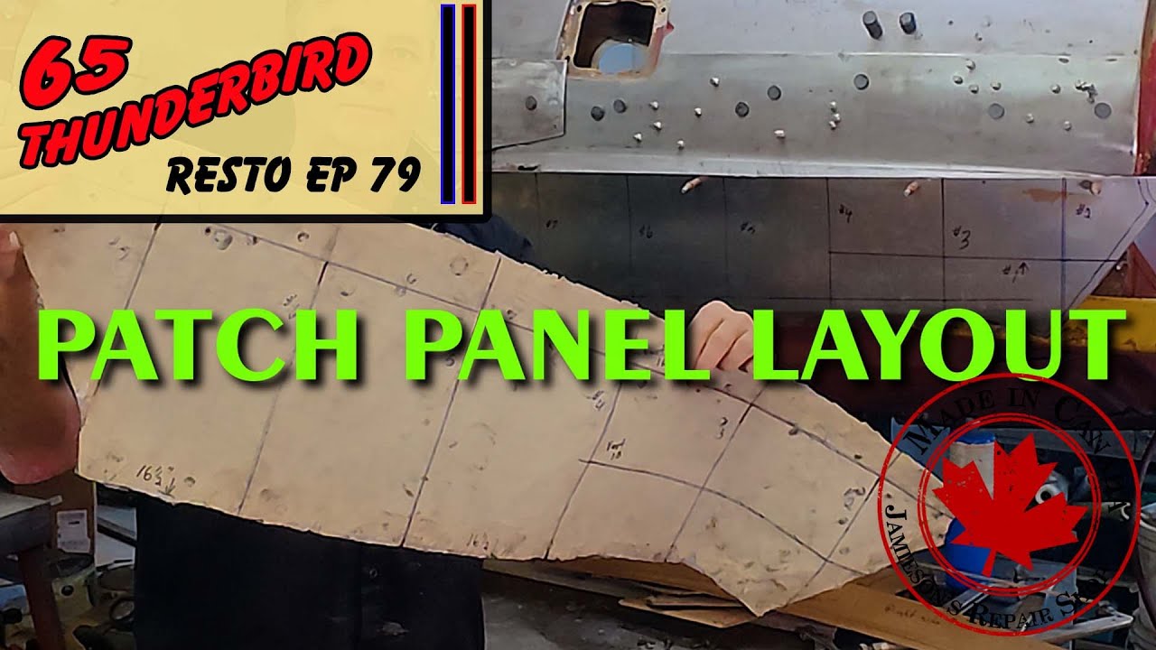 Patch Panel Layout Using A Flexible Pattern - 65 Thunderbird Convertible Ep #79