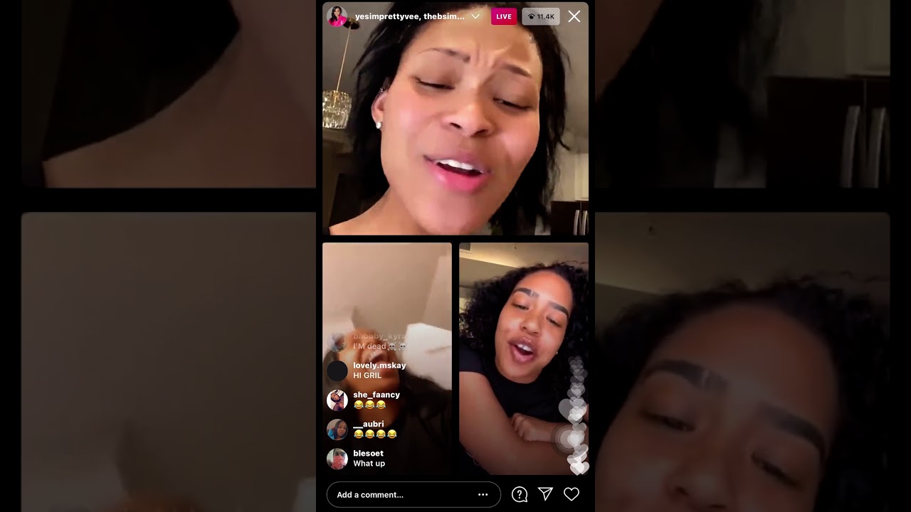 @yesimprettyvee, @bsimone, & @lightskinkeisha went on IG live together 😂💗3/16/21 #mustwatch so fun