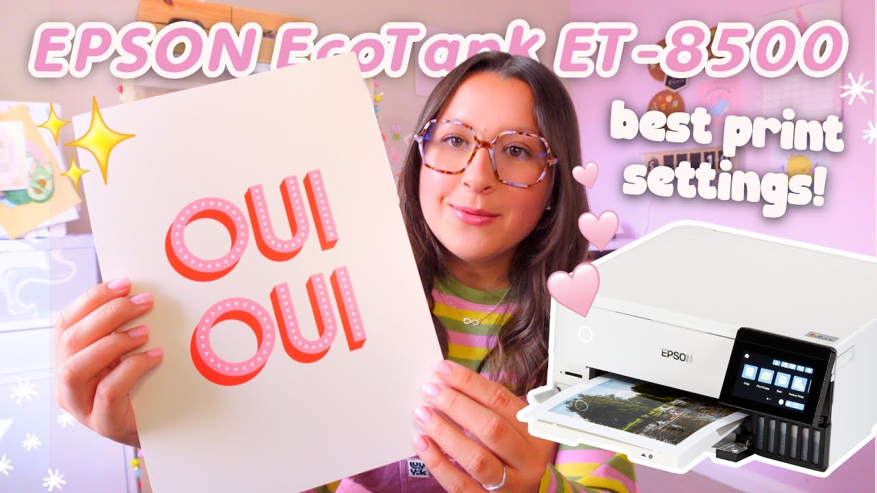 Best Print Settings for Epson EcoTank ET-8500 🖨️ ✨ How I Print My Art Prints & Stickers at Home!
