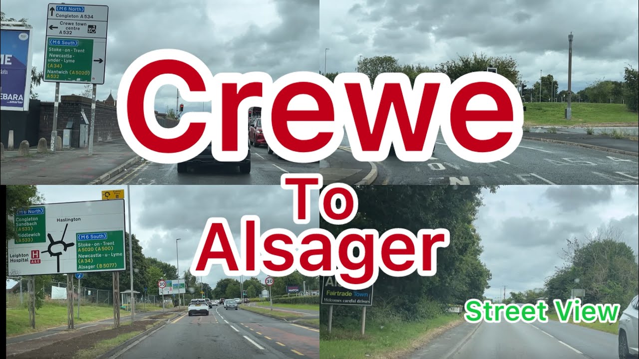 Crewe To Alsager | Street View | Countryside | 2024 🇬🇧