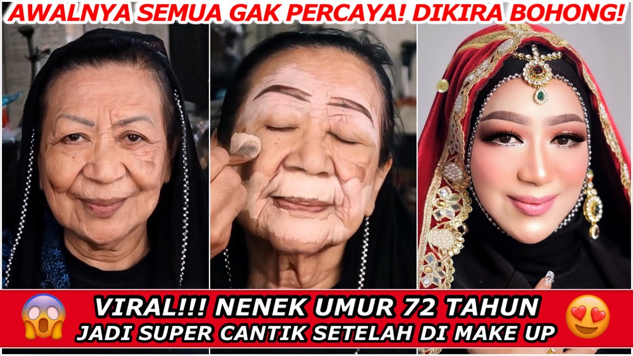 VIRAL!!! Nenek Umur 72 TAHUN jadi GADIS INDIA SUPER CANTIK setelah MAKE UP?
