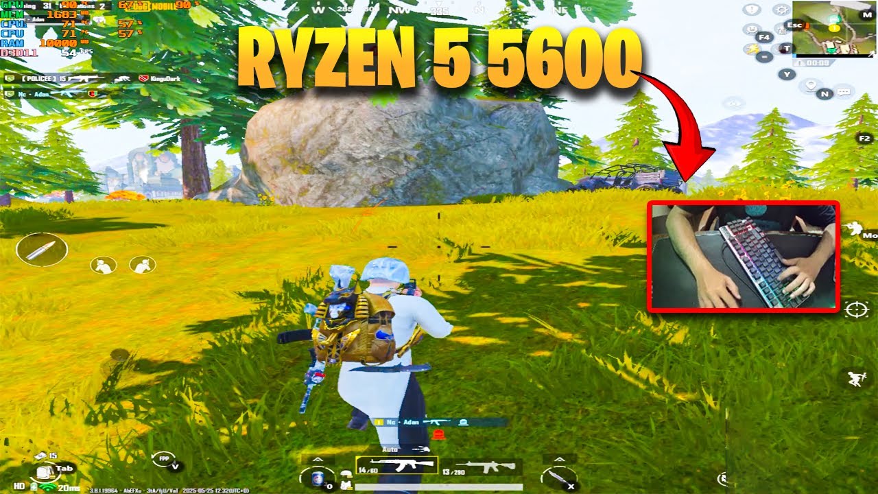 PUBG MOBILE TEST ON RYZEN 5 5600 FPS= ??? | PUBGMOBILE (emulator)