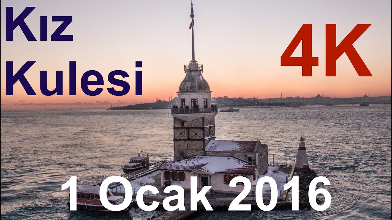 Kız Kulesi havadan görüntüleri - Maiden's Tower - Istanbul