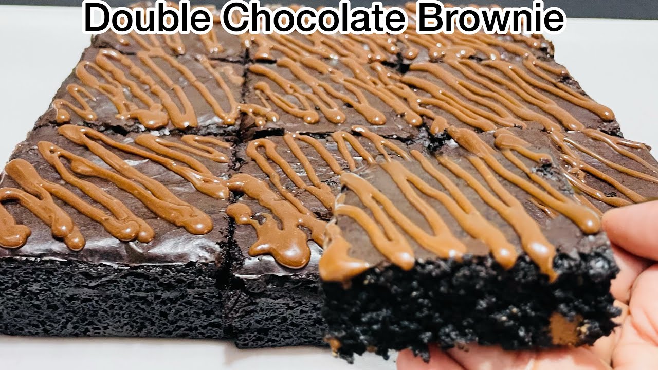 100% Perfect Double chocolate brownie Recipe | The Best Fudgy Brownie you have ever eaten