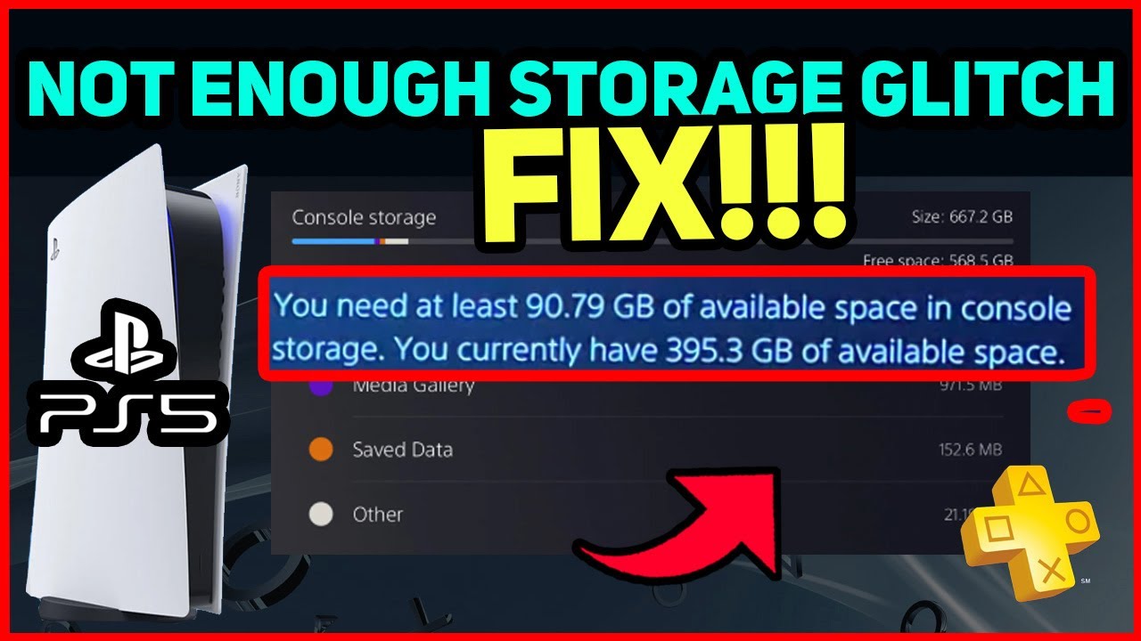 PS5 NOT ENOUGH STORAGE GLITCH EASY FIX!